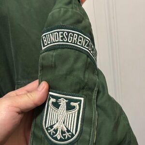 Vintage West German border guard Green Bundesgrenzschutz Jacket great condition